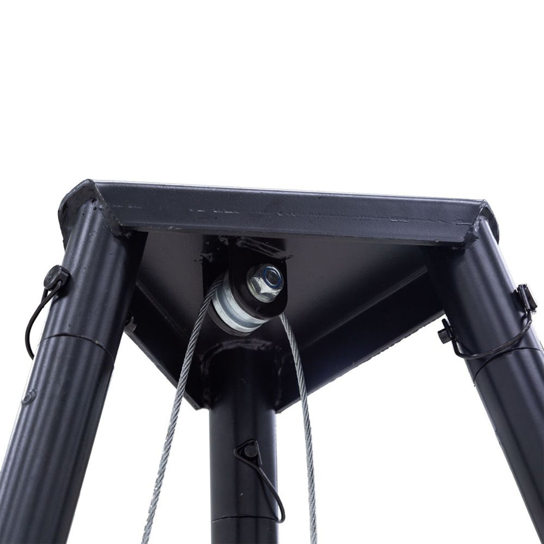 Kill Shot 9' Steel Tripod Game Hoist with Gambrel and 500 Pound Capacity, Black