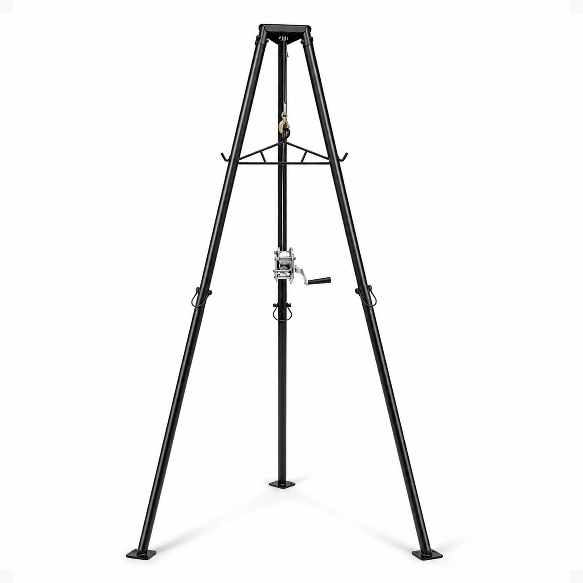 Kill Shot 9' Steel Tripod Game Hoist with Gambrel and 500 Pound Capacity, Black
