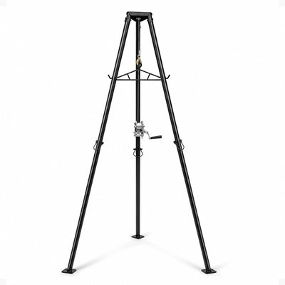 Kill Shot 9' Steel Tripod Game Hoist with Gambrel and 500 Pound Capacity, Black