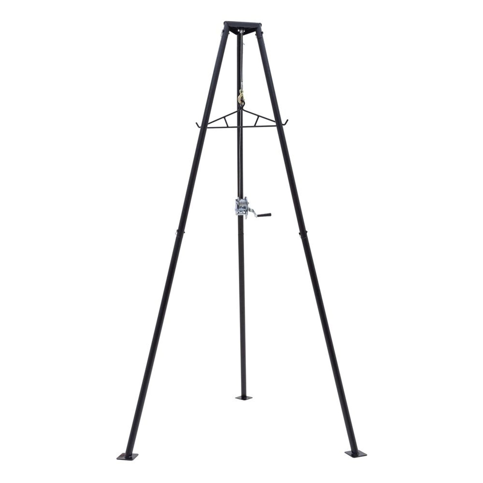 Kill Shot 9' Steel Tripod Game Hoist with Gambrel and 500 Pound Capacity, Black - VMInnovations