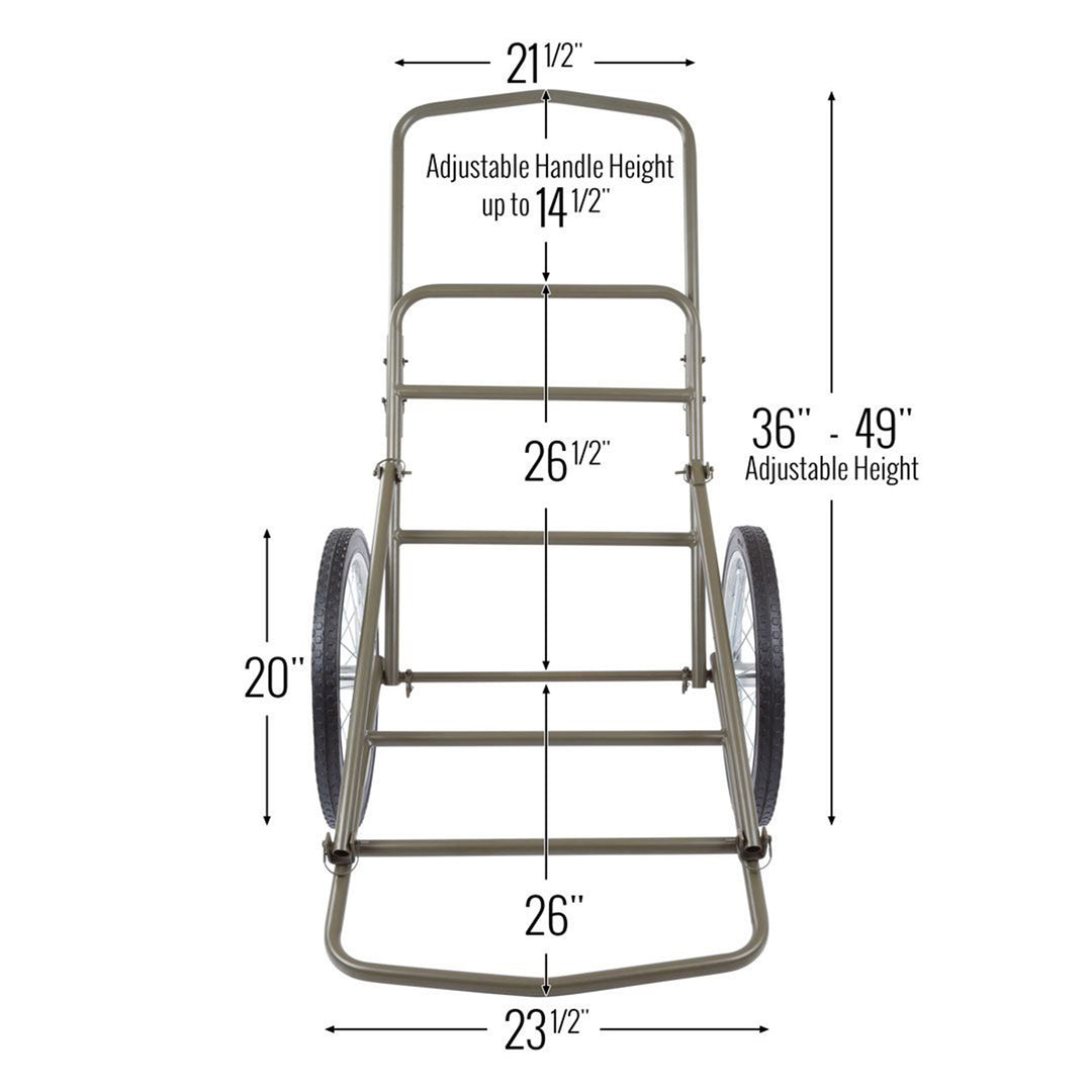 Kill Shot XL Deer Hunting Game Cart, Folding Utility Dolly w/ 750 Pound Capacity