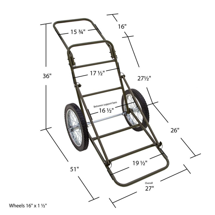 Kill Shot Deer Hunting Game Cart, Folding Utility Dolly with 500 Pound Capacity