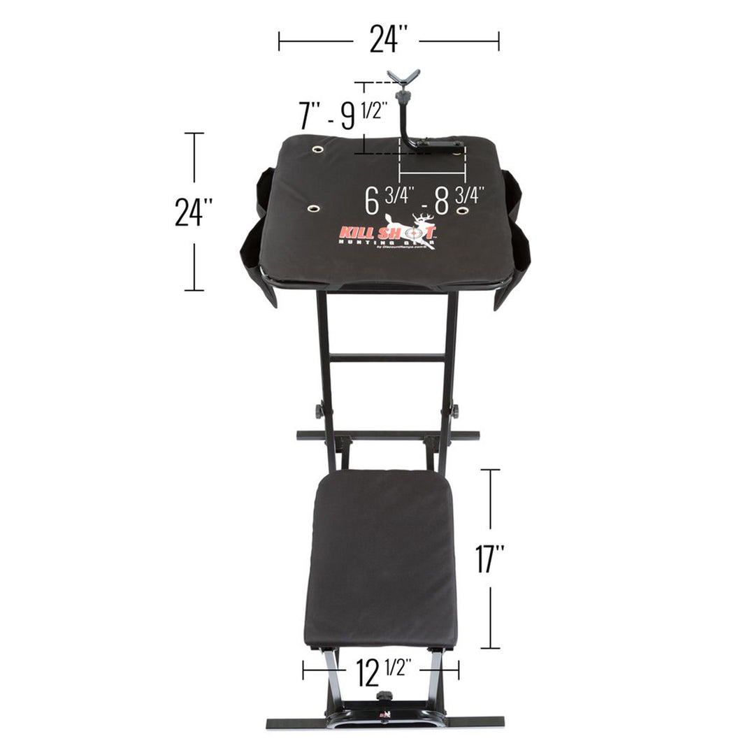 Kill Shot Portable Shooting Bench with Gun Rest, Collapses for Easy Transport