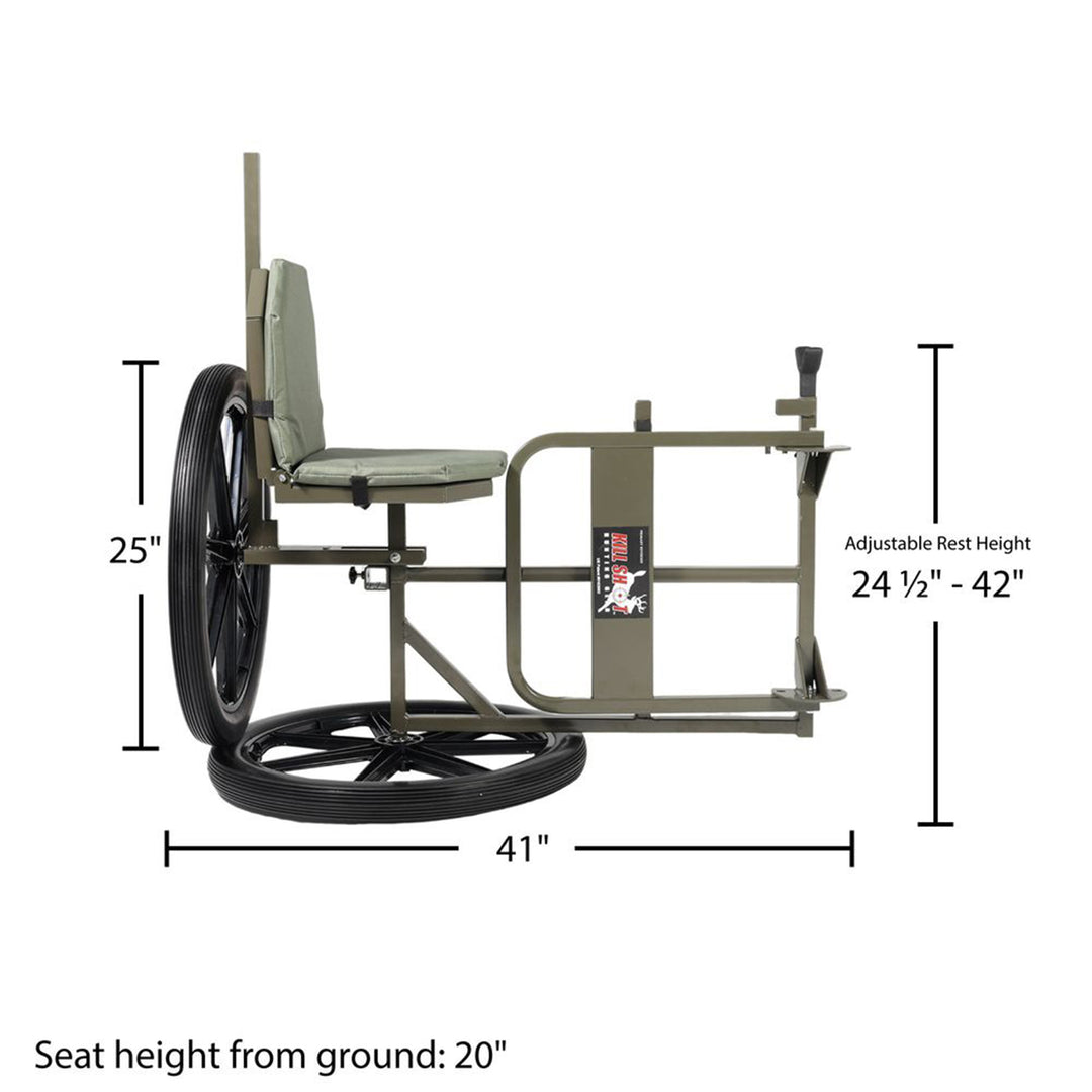 Kill Shot Throne Hunting Chair, Game Cart, & Shooting Rest, 500 Pound Capacity