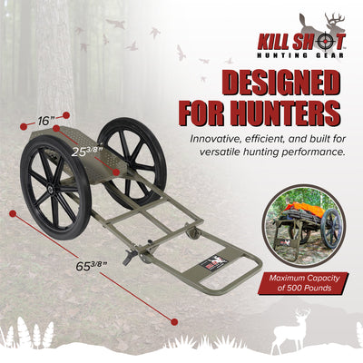 Kill Shot Throne Hunting Chair, Game Cart, & Shooting Rest, 500 Pound Capacity - VMInnovations