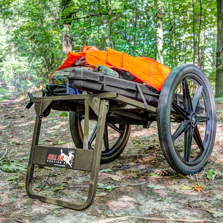 Kill Shot Throne Hunting Chair, Game Cart, & Shooting Rest, 500 Pound Capacity