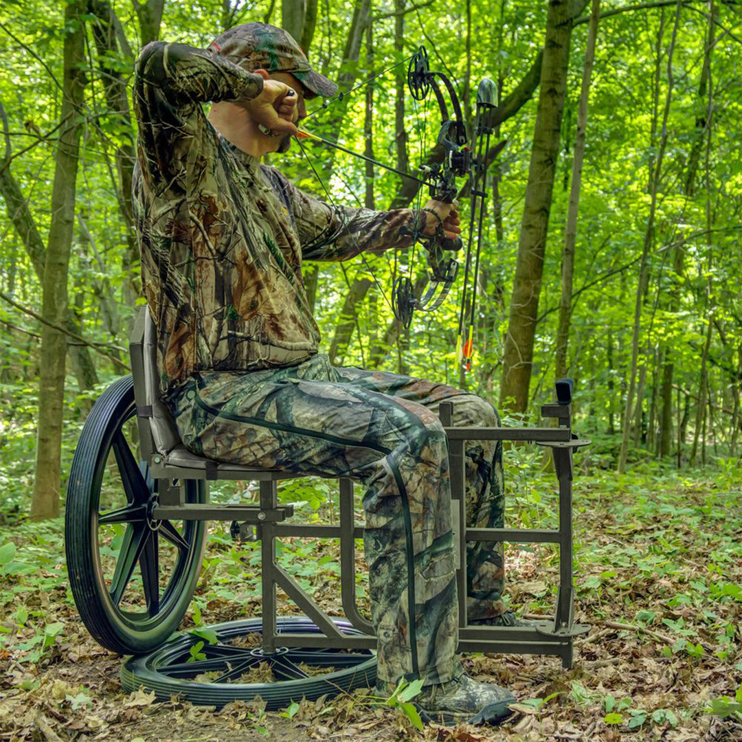 Kill Shot Throne Hunting Chair, Game Cart, & Shooting Rest, 500 Pound Capacity