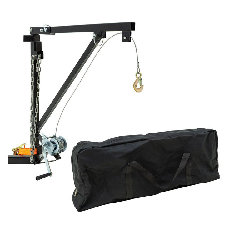 Kill Shot Portable Tree Mount Deer Hoist, Steel Crank & Chain, Carry Bag, Black