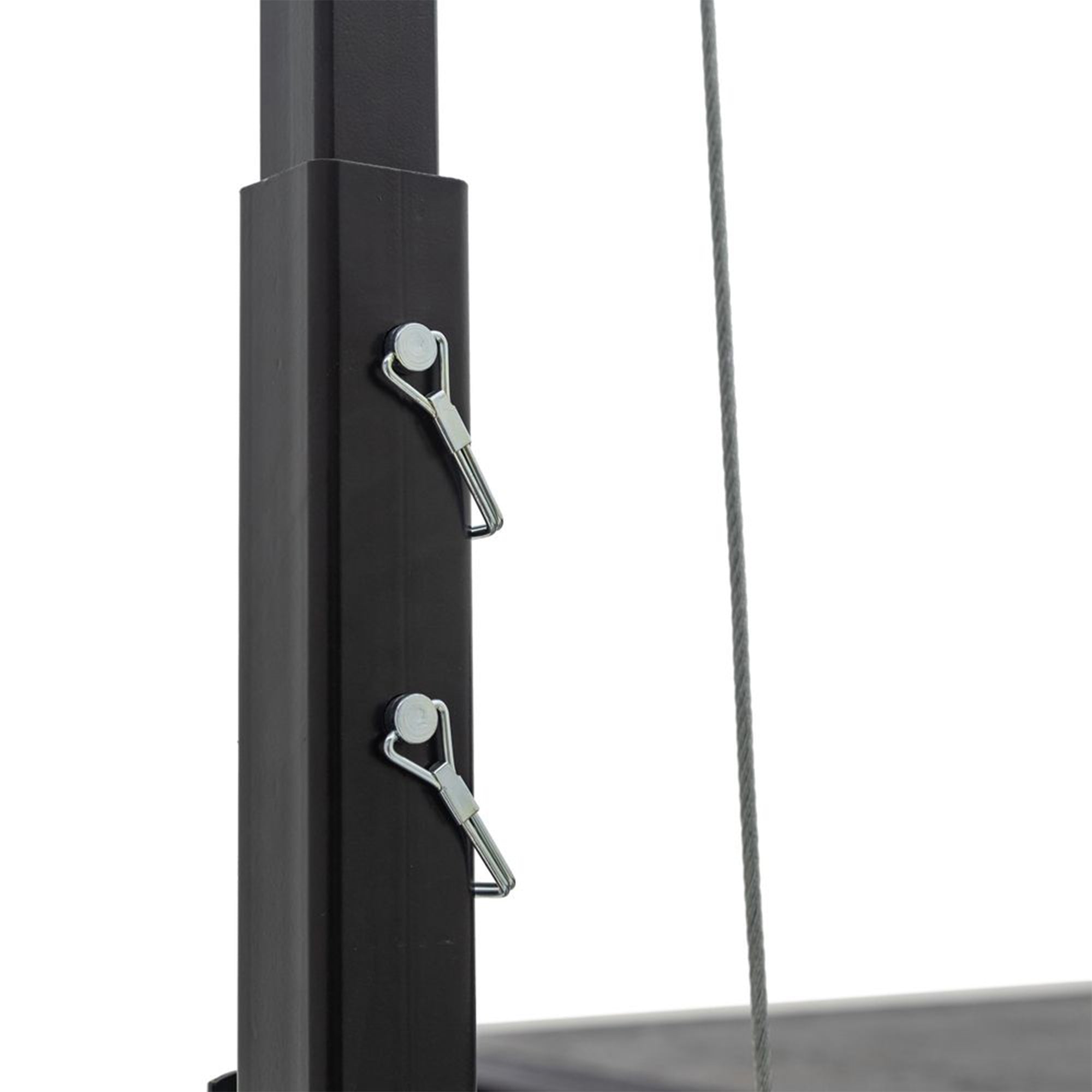 Kill Shot Hitch Mounted Steel Deer Hoist with Gambrel, 300 Pound Capacity, Black - VMInnovations