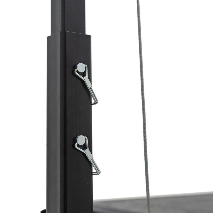 Kill Shot Hitch Mounted Steel Deer Hoist with Gambrel, 300 Pound Capacity, Black