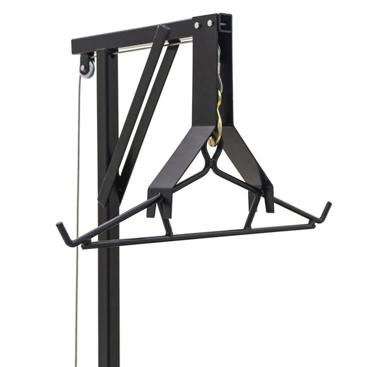 Kill Shot Hitch Mounted Steel Deer Hoist with Gambrel, 300 Pound Capacity, Black