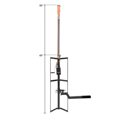 Kill Shot Hitch Mounted Steel Deer Hoist with Carrier, 600 LBS Cap, Black (Used)