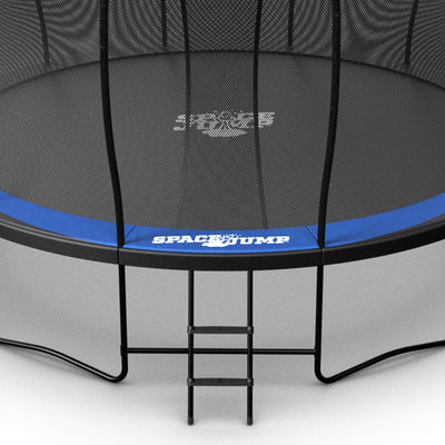 SpaceJump Lunar 14' Round Trampoline with AstroJam Basketball Hoop Attachment