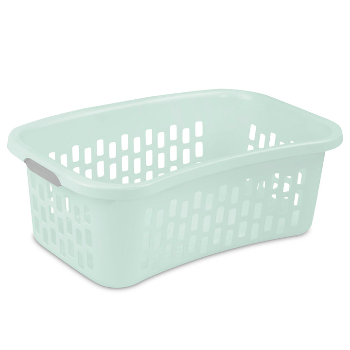 Sterilite HipHold Laundry Basket, 1.5 Bushel Plastic Clothes Hamper, Mint, 24 Pk