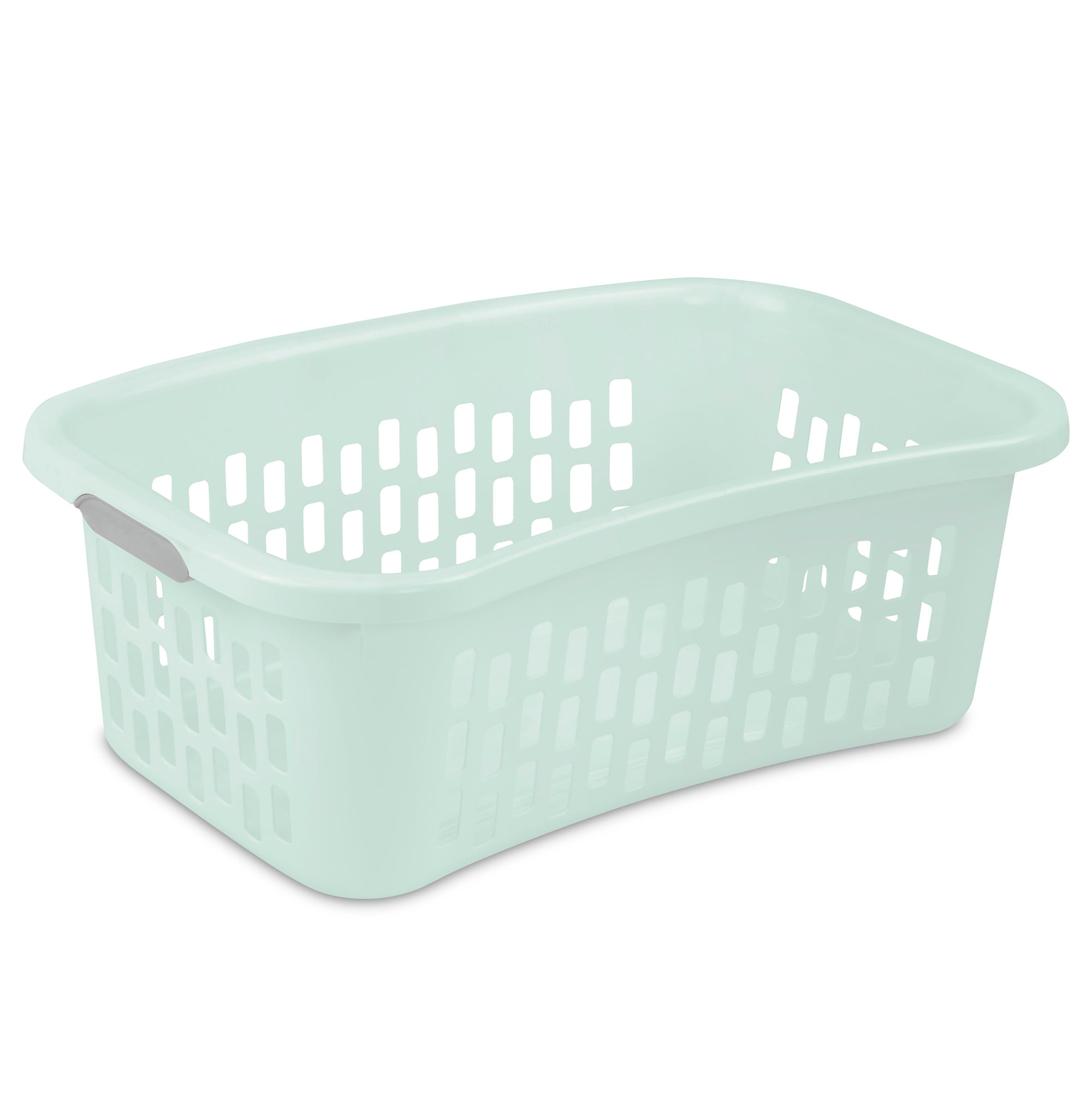Sterilite HipHold Laundry Basket, 1.5 Bushel Plastic Clothes Hamper, Mint, 18 Pk
