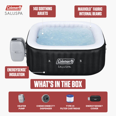 Coleman Hawaii 4-6 Person AirJet Inflatable Hot Tub with Cover & 2 Drink Holders