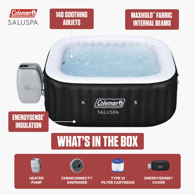 Coleman Hawaii 4-6 Person AirJet Inflatable Hot Tub w/EnergySense Cover Open Box - VMInnovations