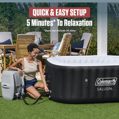 Coleman Hawaii 4-6 Person AirJet Inflatable Hot Tub w/EnergySense Cover Open Box - VMInnovations