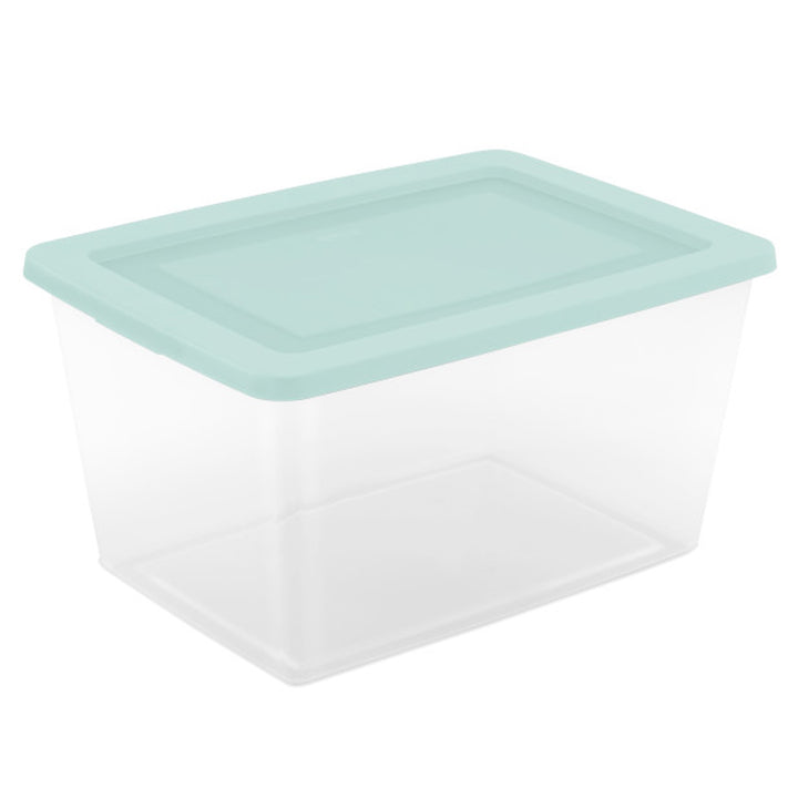Sterilite 58Qt Storage Boxes, Clear Plastic Containers with Lid, Set of 32, Mint