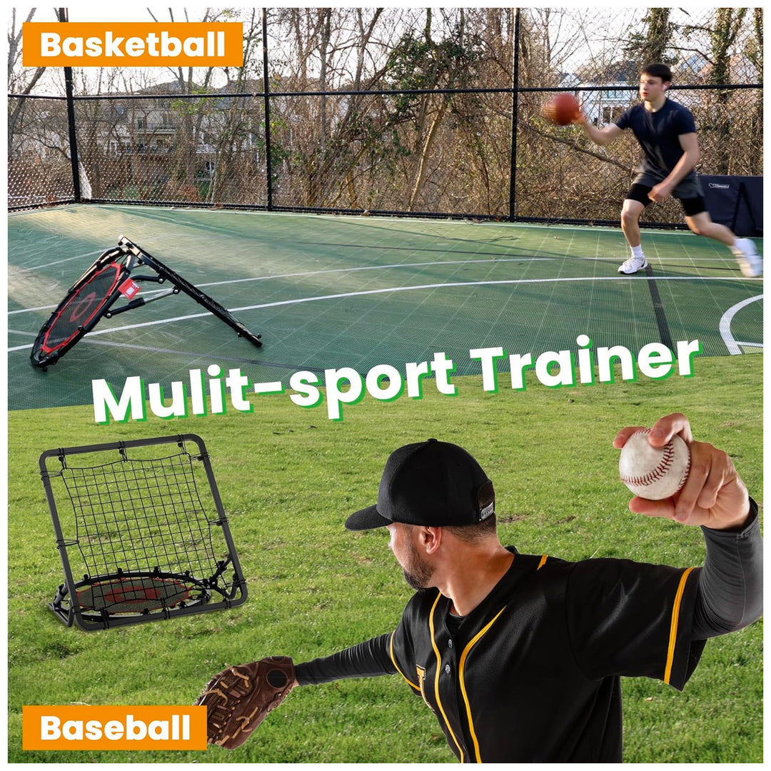 IE Sports Basketball Rebounder Multi-Sport Rebound Net Return Attachment, Red
