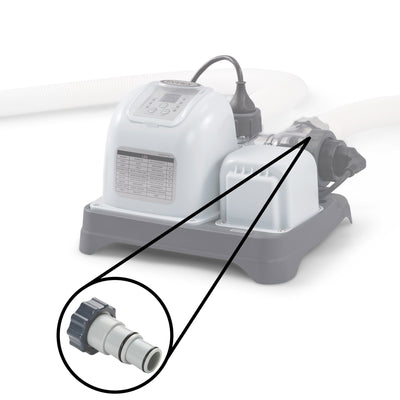 Intex Replacement Hose Adapter (Pair) & Intex Deluxe Wall-Mounted Pool Skimmer
