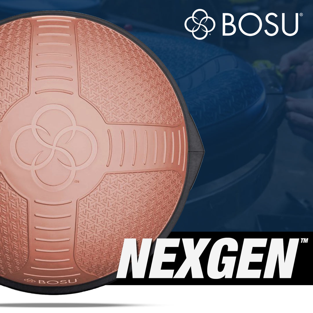 Bosu NEXGEN Balance Strength Trainer, Home Gym Workout Equipment, 26", Rose Gold