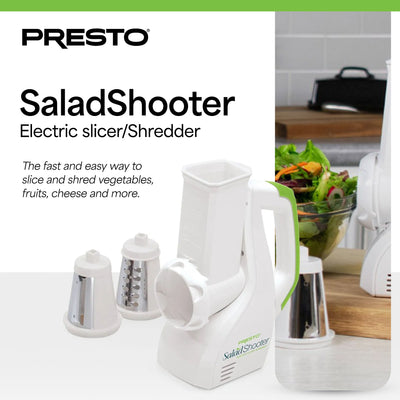 Presto SaladShooter Electric Slicer/Shredder, Handheld Food Chopper (Open Box)