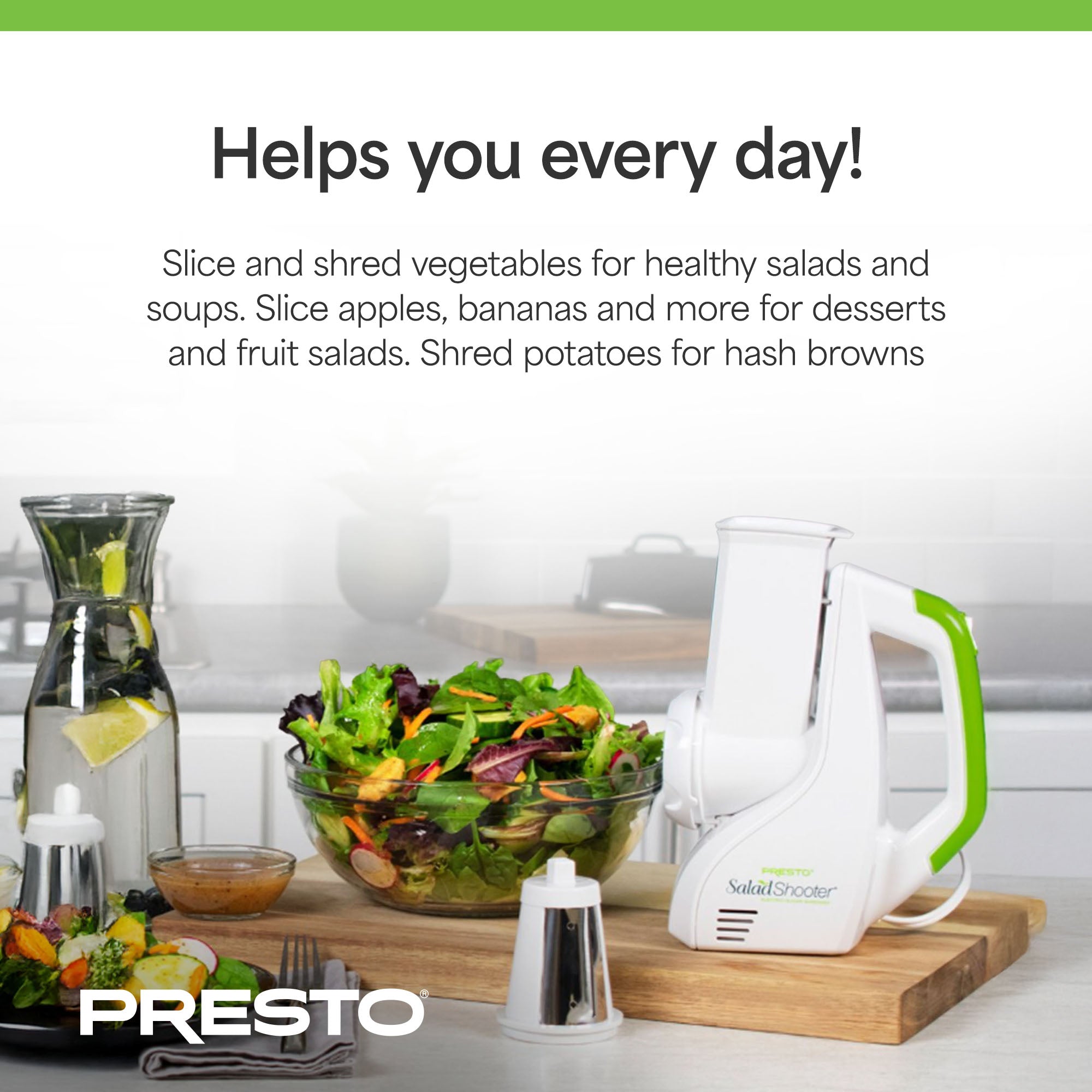 Presto SaladShooter Electric Slicer/Shredder, Handheld Food Chopper (Open Box)