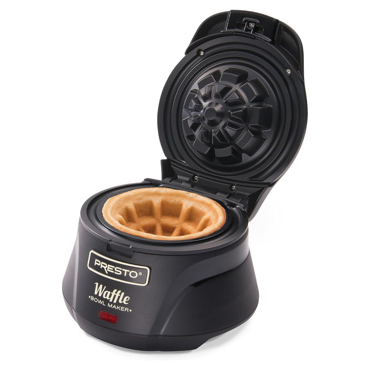 Presto Belgian Waffle Bowl Maker for 4" Waffles with Premium Nonstick Coating