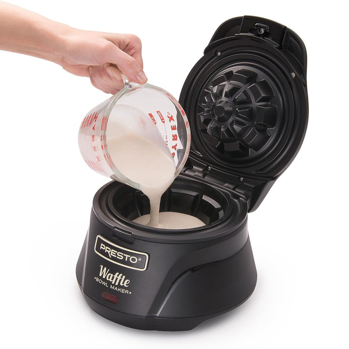 Presto Belgian Waffle Bowl Maker for 4" Waffles with Premium Nonstick Coating