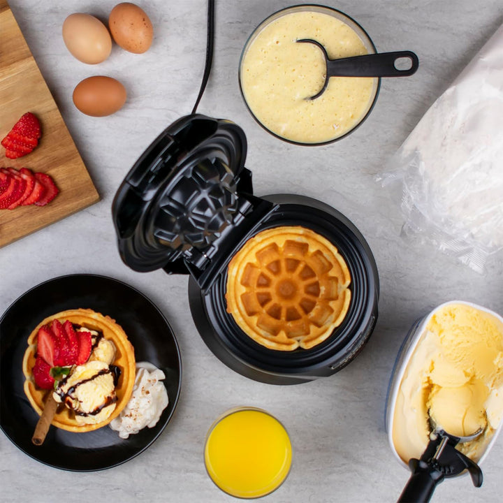Presto Belgian Waffle Bowl Maker for 4" Waffles with Premium Nonstick Coating
