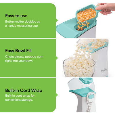 Presto PopLite Hot Air Popper Popcorn Maker for Home Kitchen, 18 Cups (Open Box)