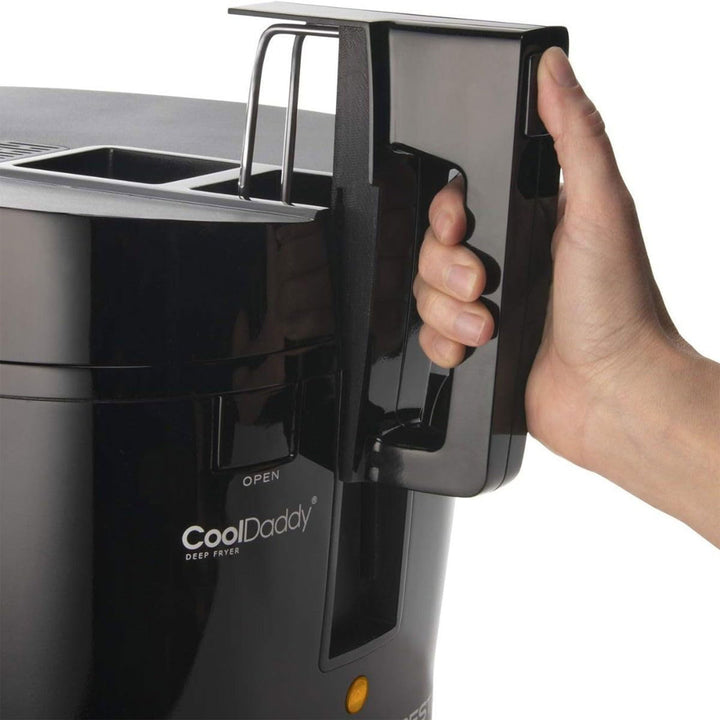 Presto 05442 Electric Deep Fryer, Cool Touch Compact Fryer, Easy Clean, Black
