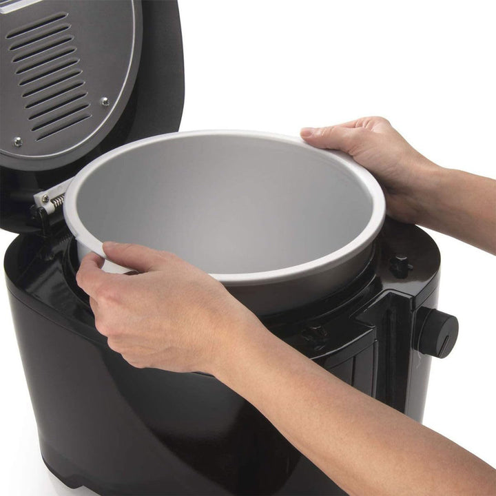 Presto 05442 Electric Deep Fryer, Cool Touch Compact Fryer, Easy Clean, Black