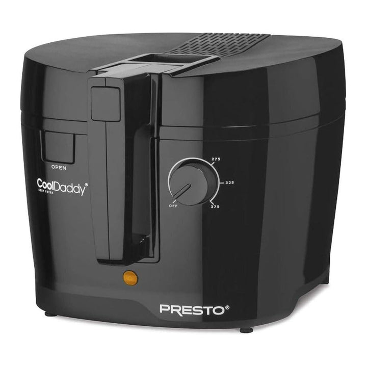 Presto 05442 Electric Deep Fryer, Cool Touch Compact Fryer, Easy Clean, Black