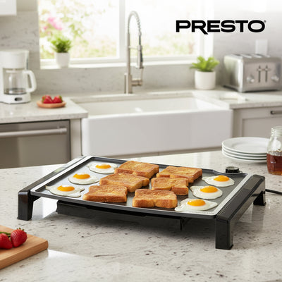 Presto Tilt-n-Fold XL Griddle, Nonstick Ceramic Cooking Surface (Open Box) - VMInnovations