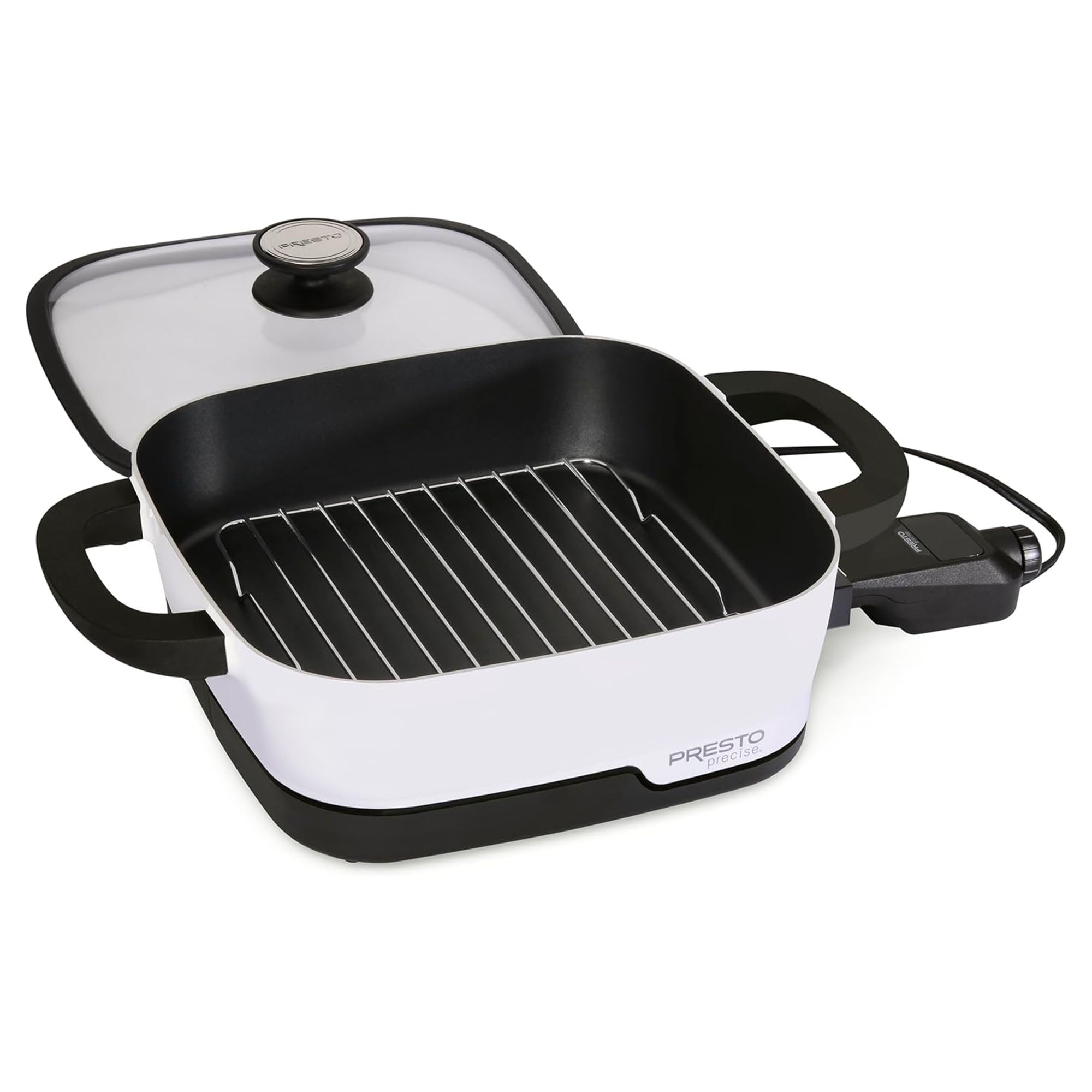 Presto Precise Tuxedo 12" Electric Skillet, Nonstick Multi-Cooker (Open Box)