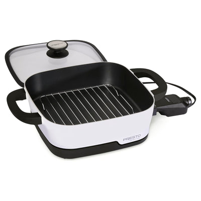 Presto Precise Tuxedo 12" Electric Skillet, Nonstick Multi-Cooker (Open Box)