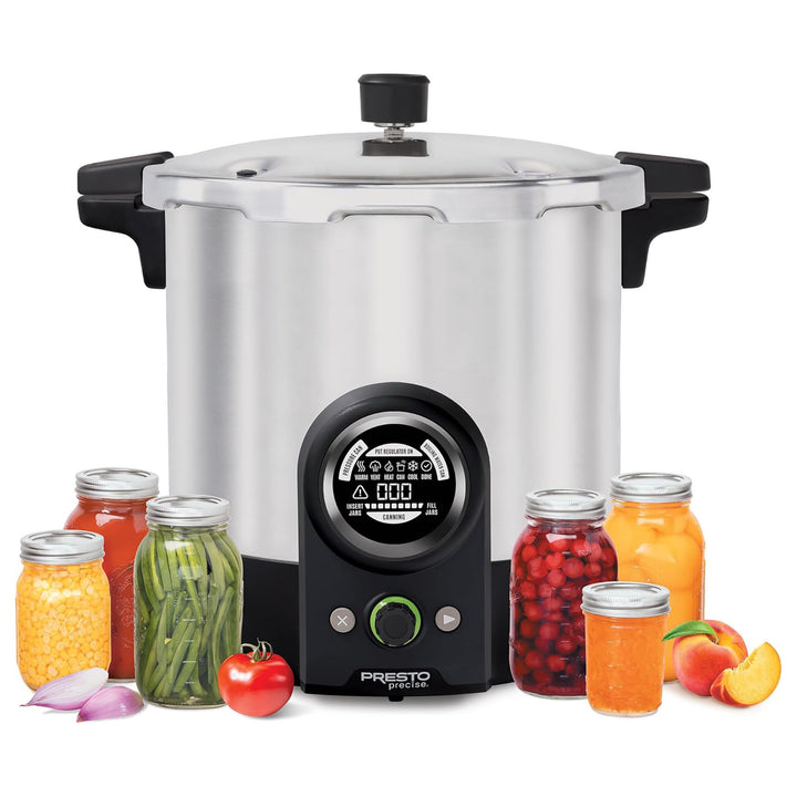 Presto 23 Quart Digital Pressure and Water Boiling Canner, LED Digital Display