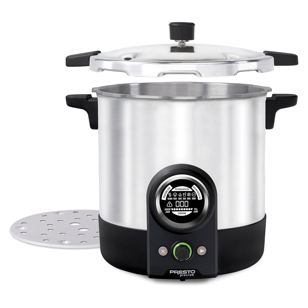 Presto 23 Quart Digital Pressure and Water Boiling Canner, LED Digital Display