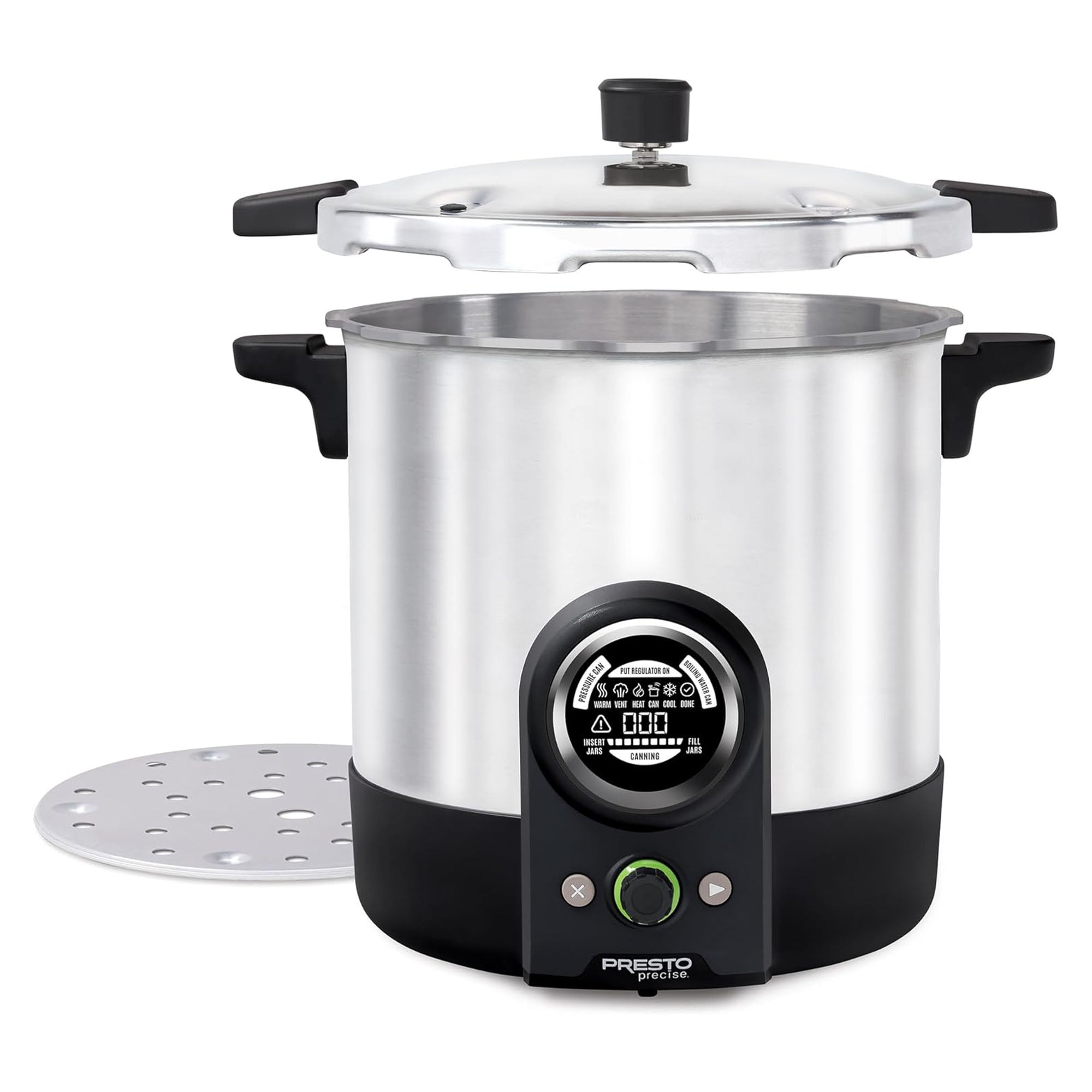 Presto 23 Quart Digital Pressure and Water Boiling Canner, LED Digital Display - VMInnovations