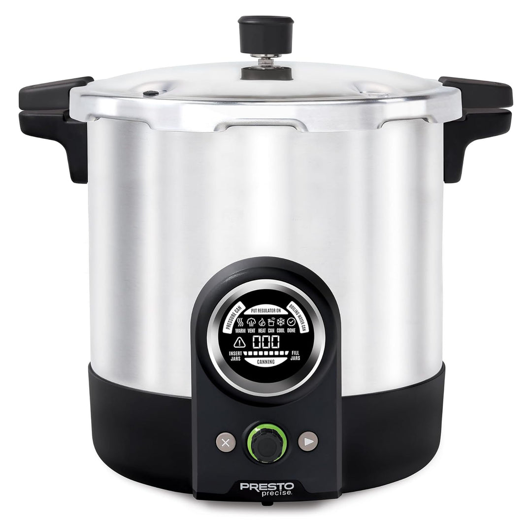Presto 23 Quart Digital Pressure and Water Boiling Canner, LED Digital Display