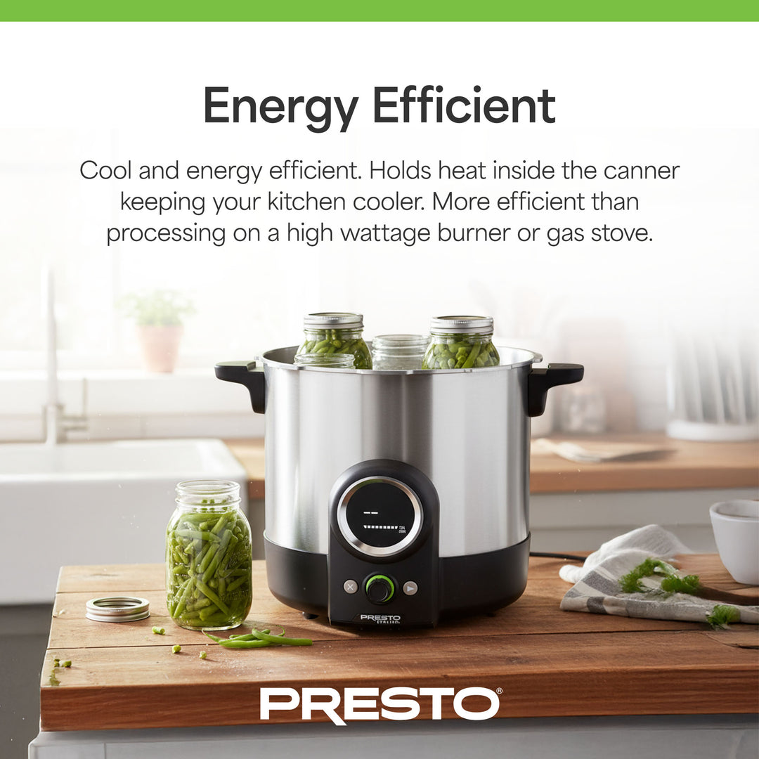 Presto 23 Quart Digital Pressure and Water Boiling Canner, LED Digital Display