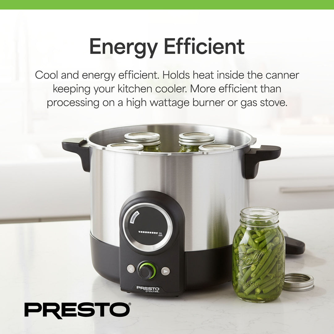 Presto 16 Quart Digital Pressure and Water Boiling Canner, LED Digital Display