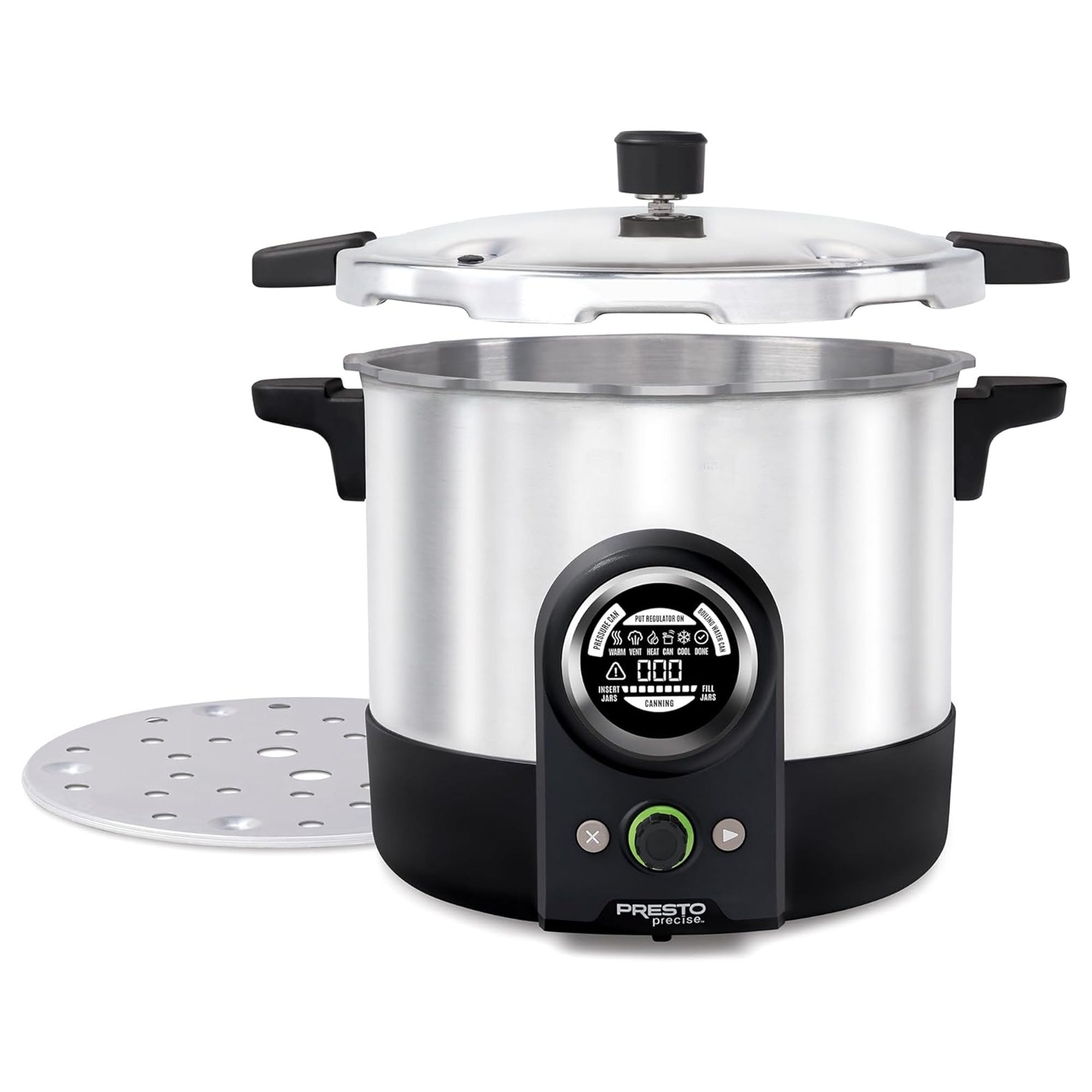 Presto 16 Quart Digital Pressure and Water Boiling Canner (Open Box) - VMInnovations
