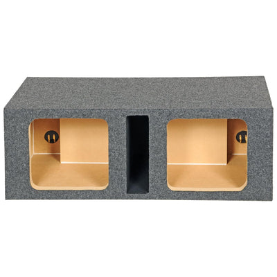 Q Power 10in Vented Heavy Duty Subwoofer Enclosure with 2 Square Holes(Open Box)