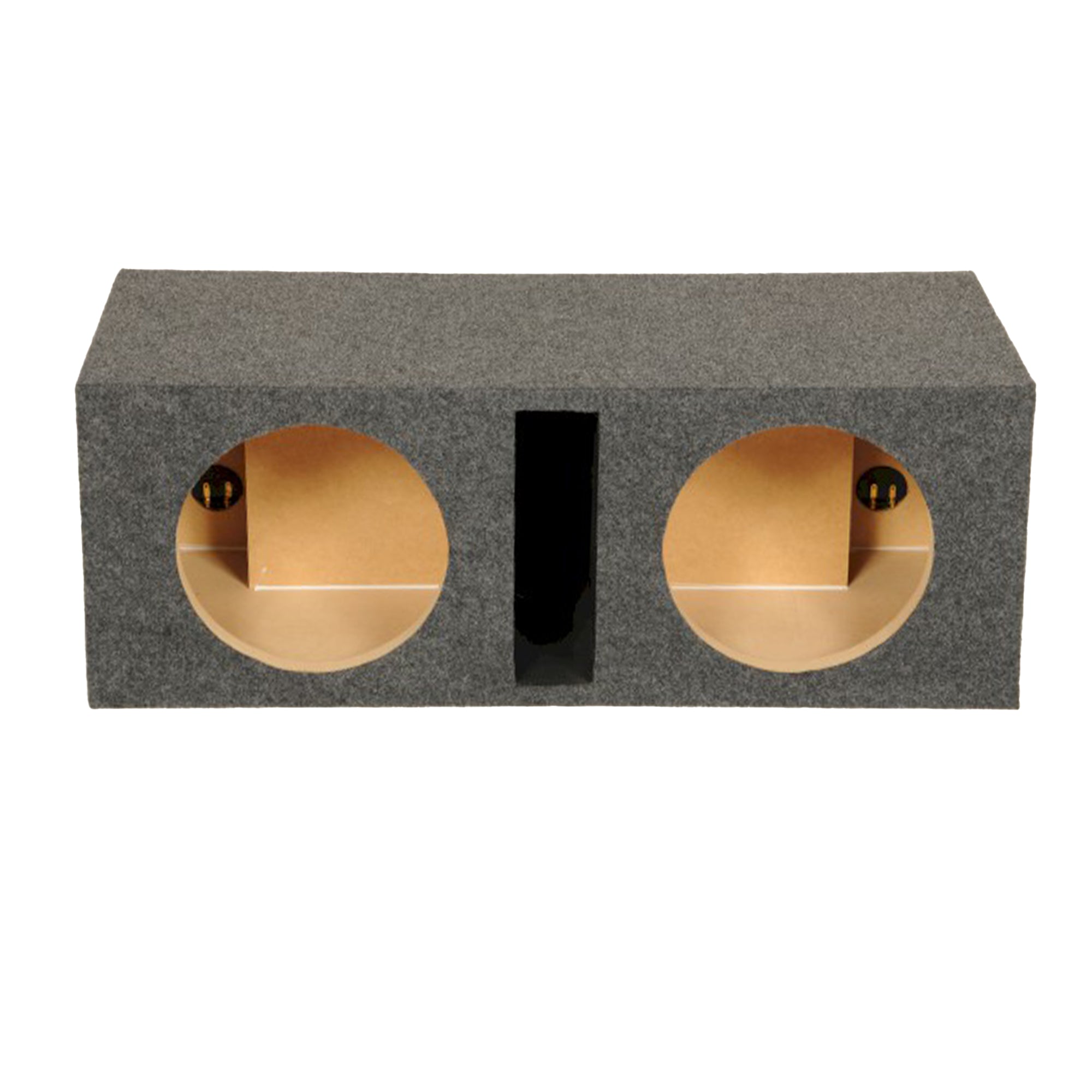 Q Power 2 Hole 10-Inch Vented Heavy Duty Subwoofer Enclosure, Charcoal Grey - VMInnovations