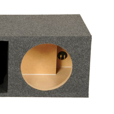 Q Power 10-Inch Vented Heavy Duty Subwoofer Enclosure, Charcoal Grey (Open Box) - VMInnovations