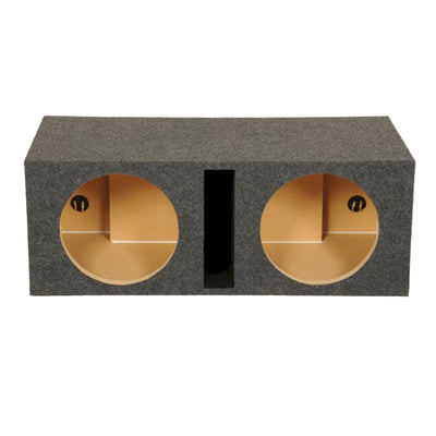 Q Power 2 Hole 12-Inch Vented Heavy Duty Subwoofer Enclosure, Charcoal (Used)