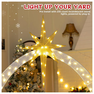 Meilocar 6 Ft Christmas Outdoor Nativity Scene Set w/LED Lights for Home (Used) - VMInnovations